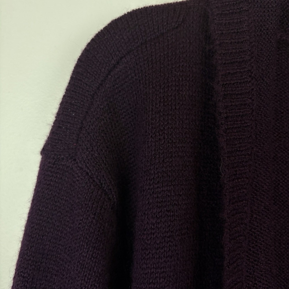 CJ Banks Cardigan Sweater Open Womens 2X Knit Burgundy Pockets Office Career - Picture 5 of 10